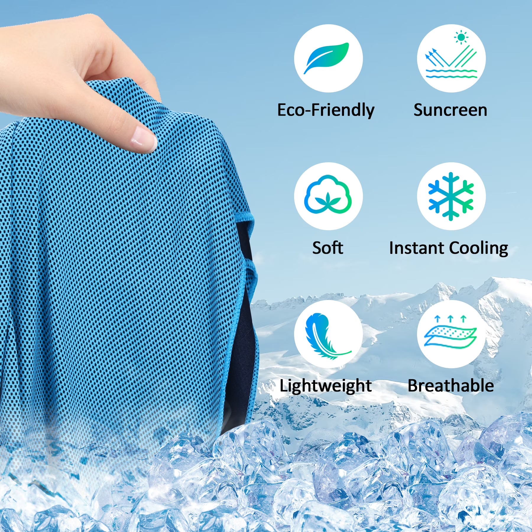 4 Packs Cooling Towel, Cooling Towels for Neck and Face Cool Towel for Fitness Sports Towel