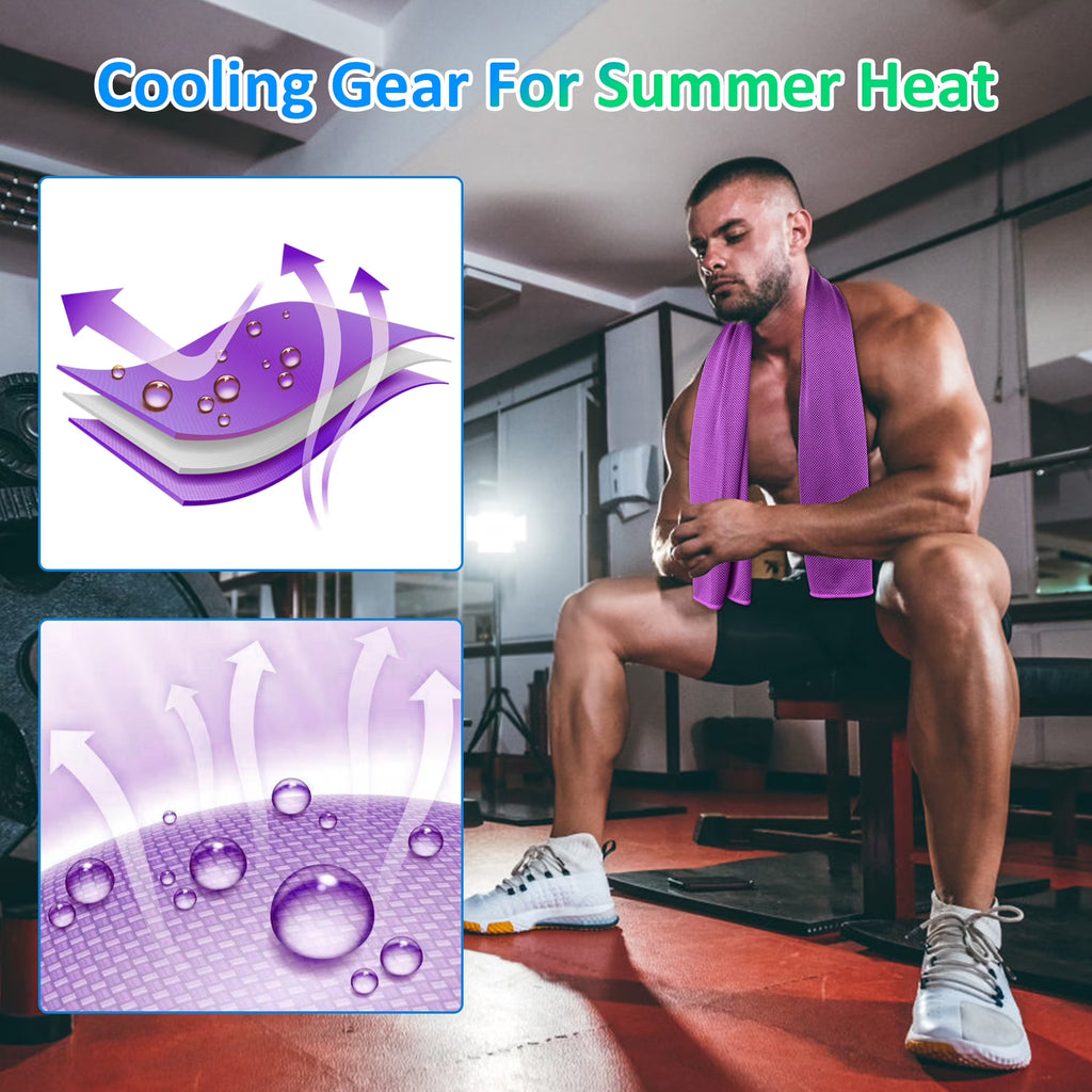 4 Packs Cooling Towel, Cooling Towels for Neck and Face Cool Towel for Fitness Sports Towel