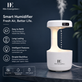 600ml Anti-Gravity Cool Mist Humidifier With Clock & Aroma Diffuser For Office And Bedroom