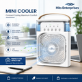 Portable Mini Air Cooler Humidifier Fan White ABS