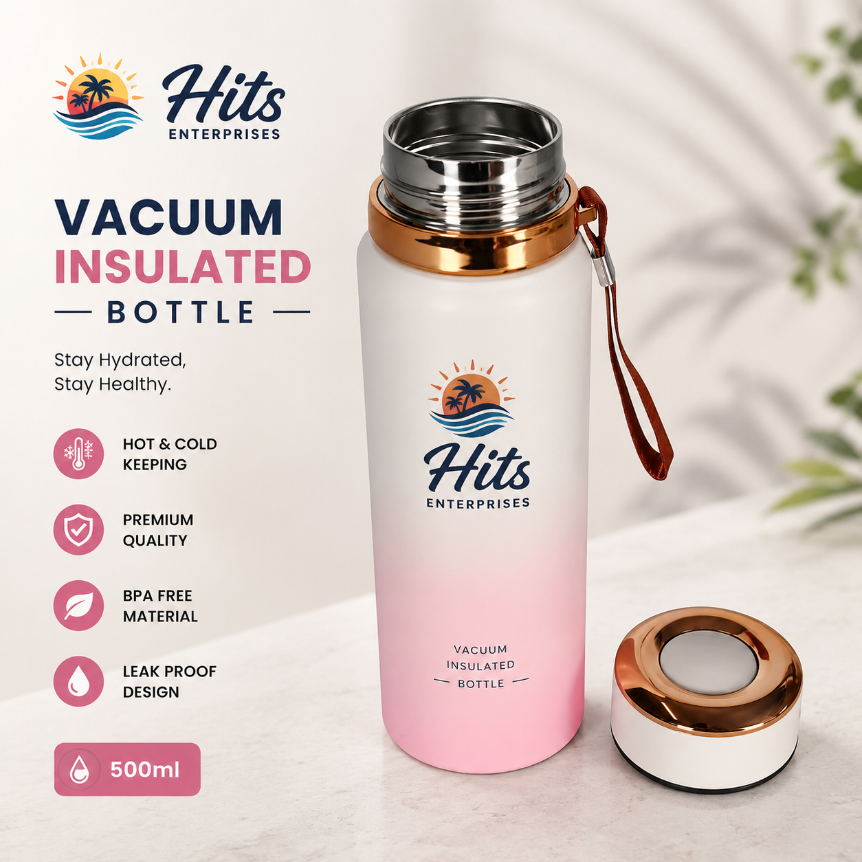 🌸 Vacuum Insulated Bottle