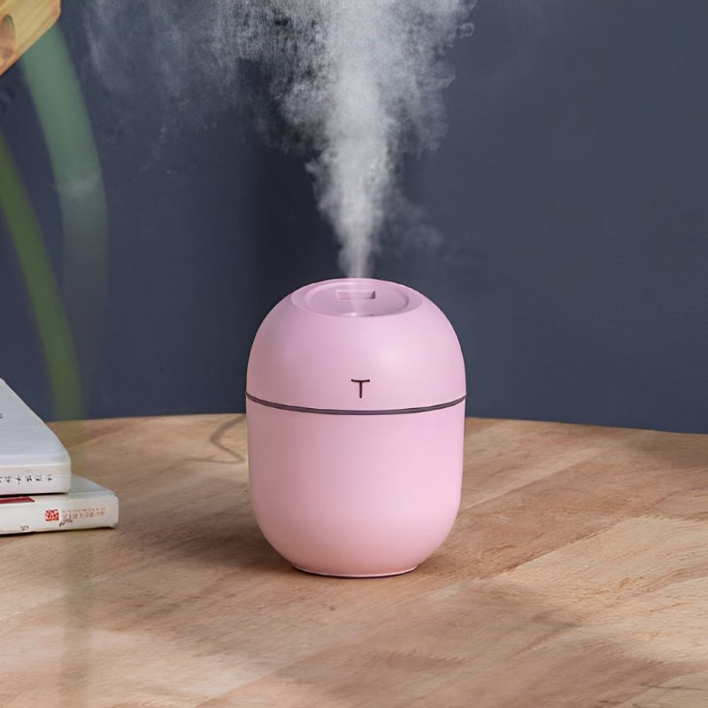 600ml Anti-Gravity Cool Mist Humidifier With Clock & Aroma Diffuser For Office And Bedroom